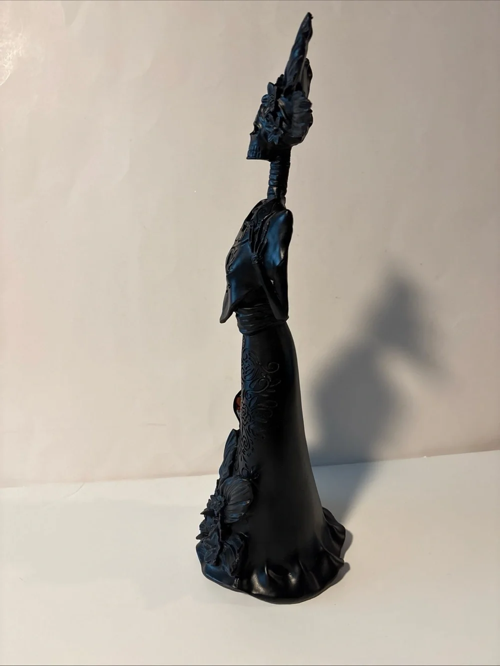 Day Of The Dead Catrina Black Skeleton Figure Halloween 16